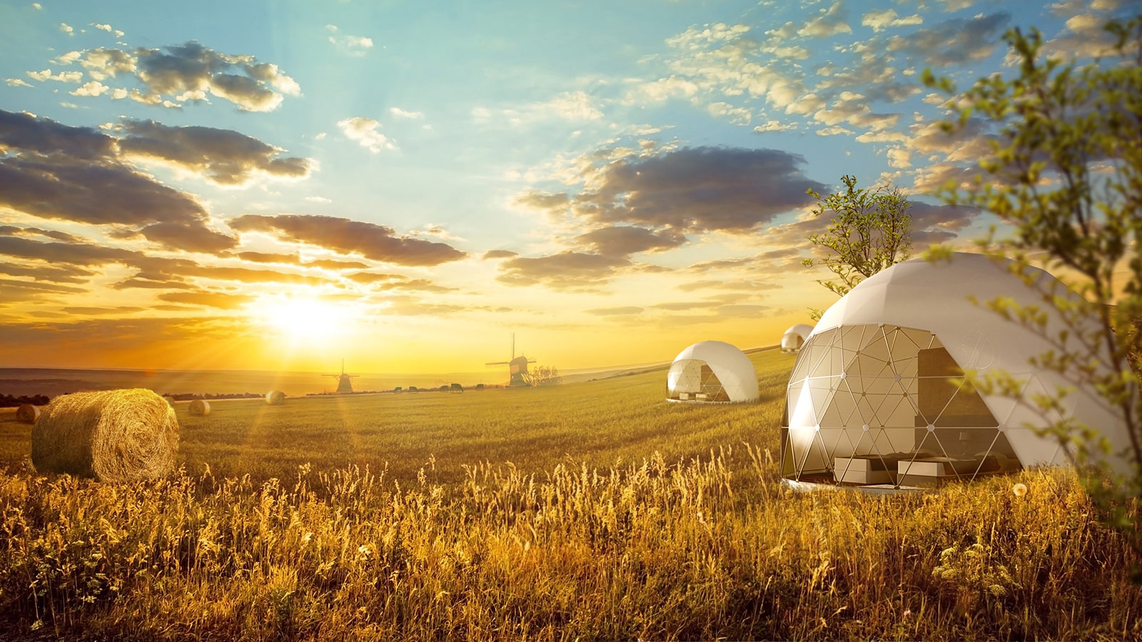 Сферический шатер для агротуризма